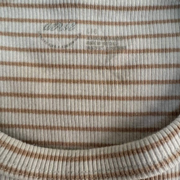Aerie Striped Sleeveless tank Top large - Picture 2 of 4